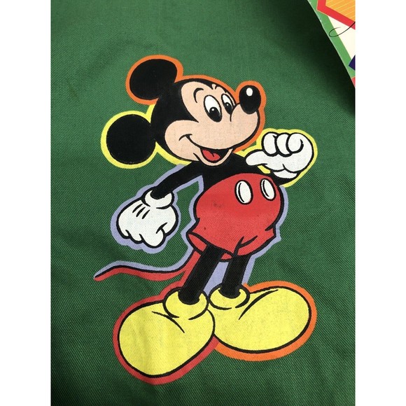 Vintage 90s Disney MICKEY MOUSE Green Long Sleeve Button Up Shirt Boys Size 14 - Picture 3 of 11